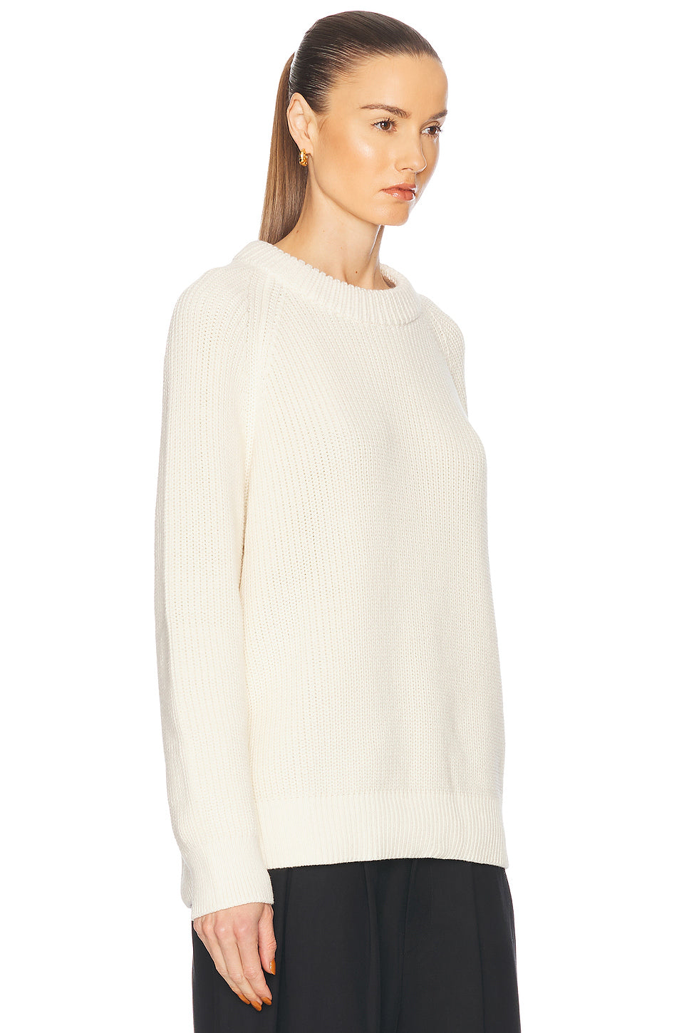 Oversized Cotton Fisherman Sweater