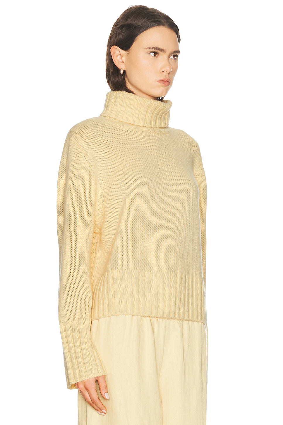 Cropped Jet Turtleneck Sweater