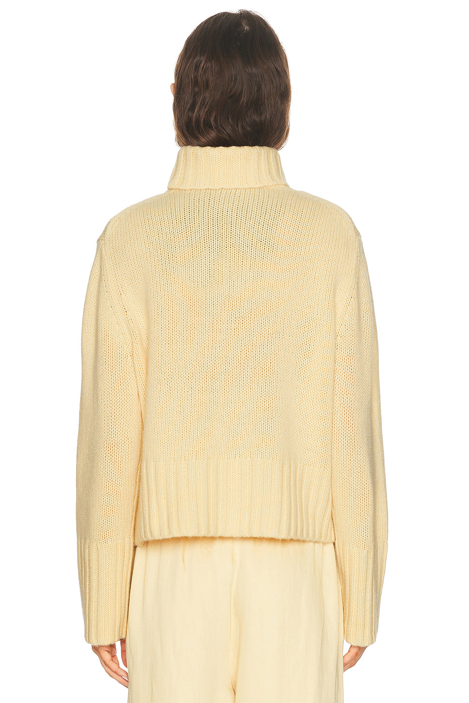 Cropped Jet Turtleneck Sweater