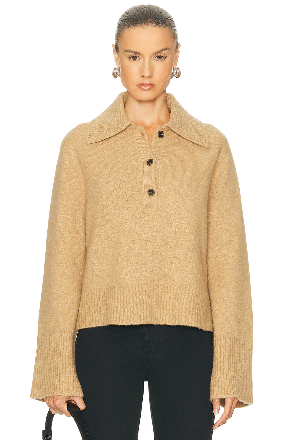 Cashmere Stevie Polo Top