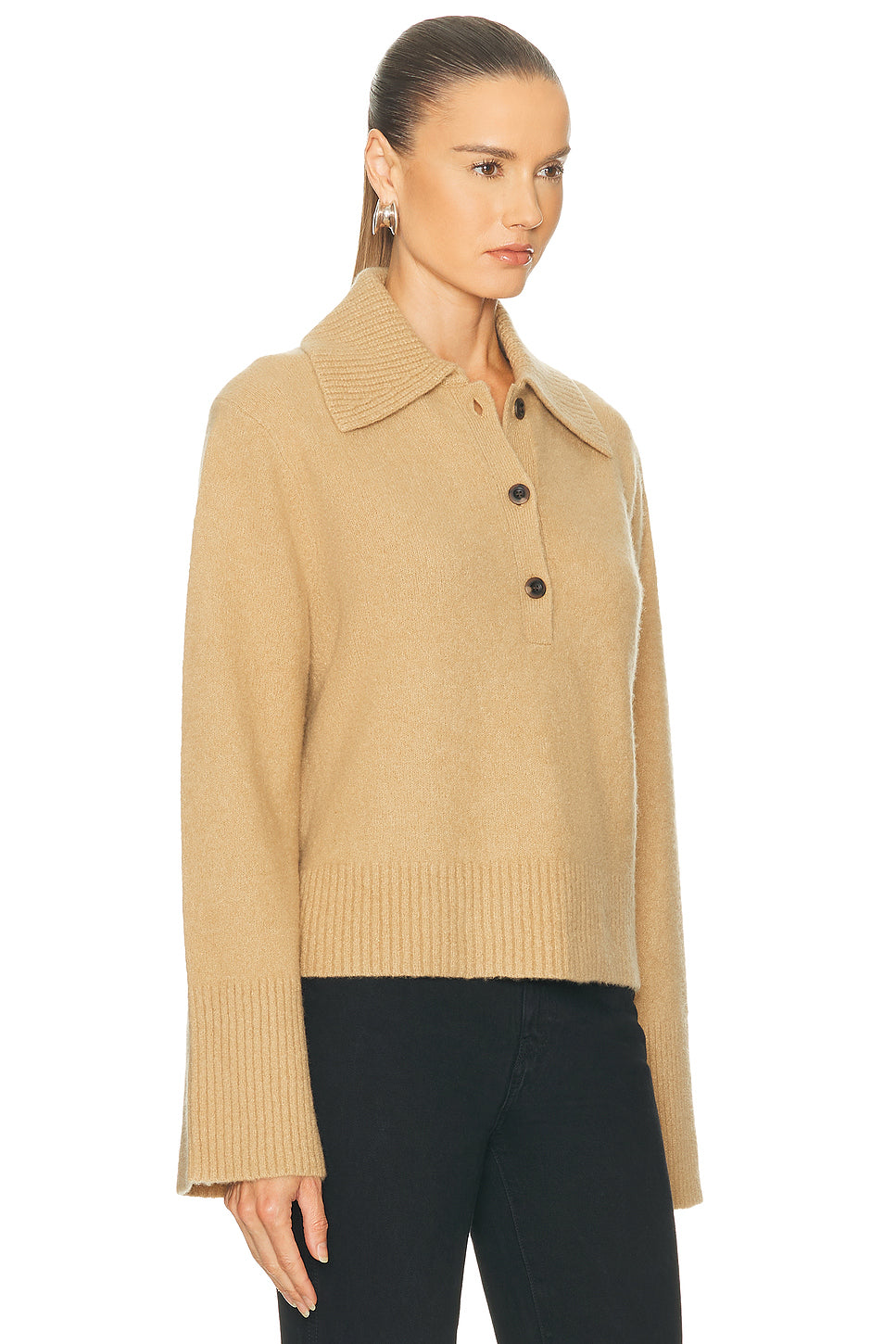 Cashmere Stevie Polo Top