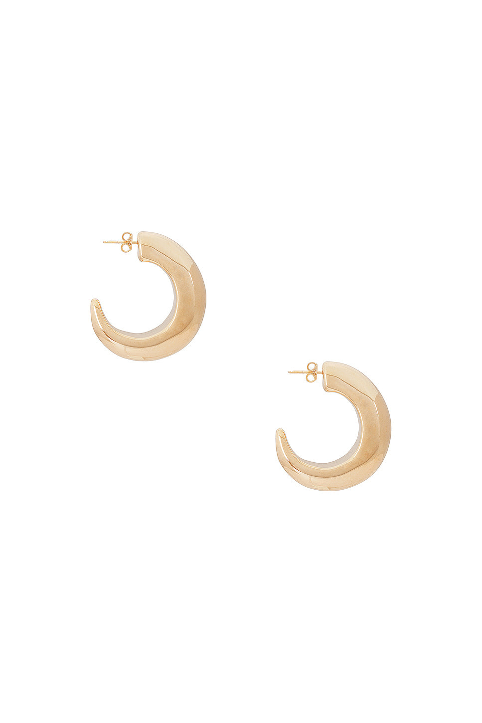 Large Moon Hoop Earrings