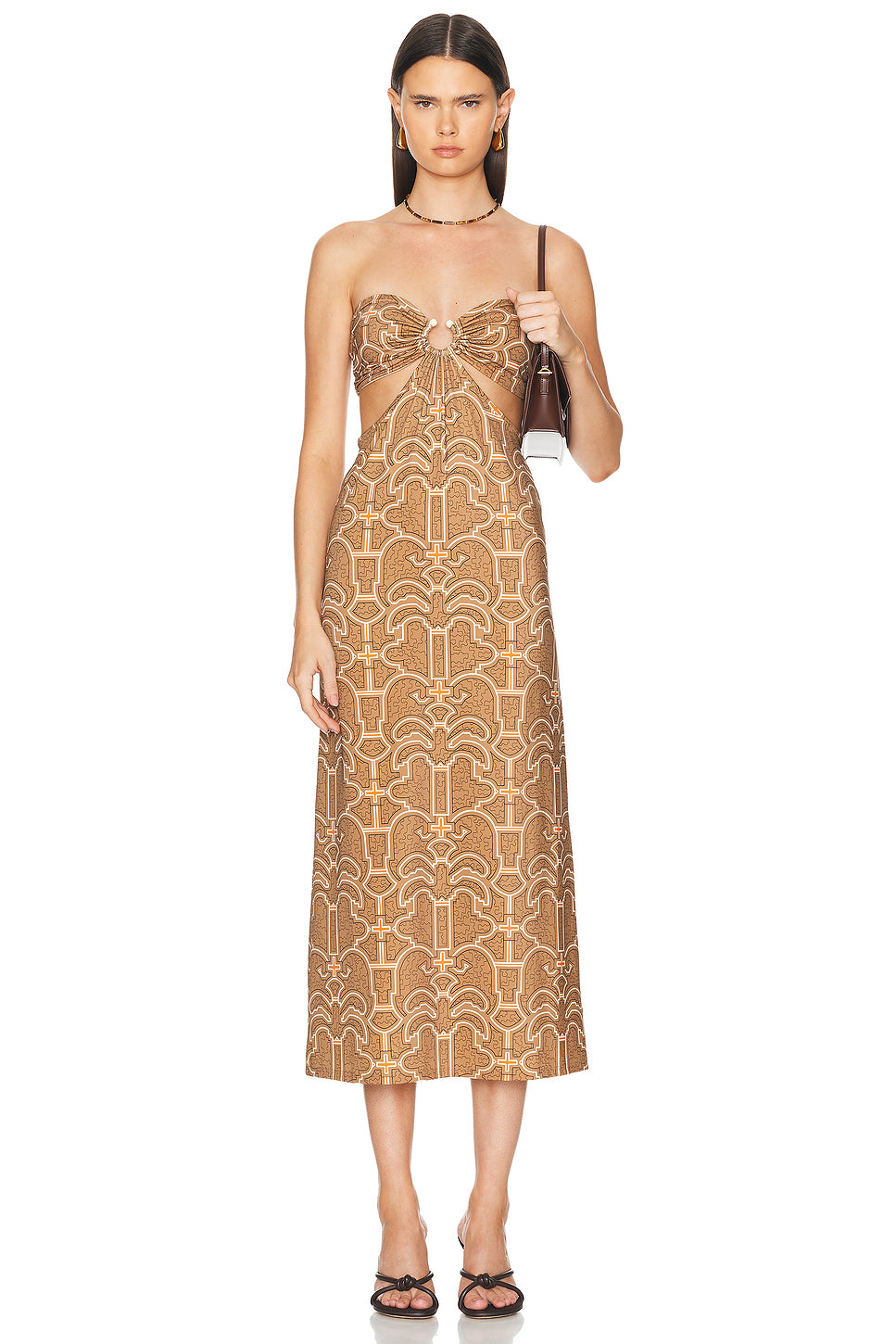 Jungle Geometry Ankle Dress