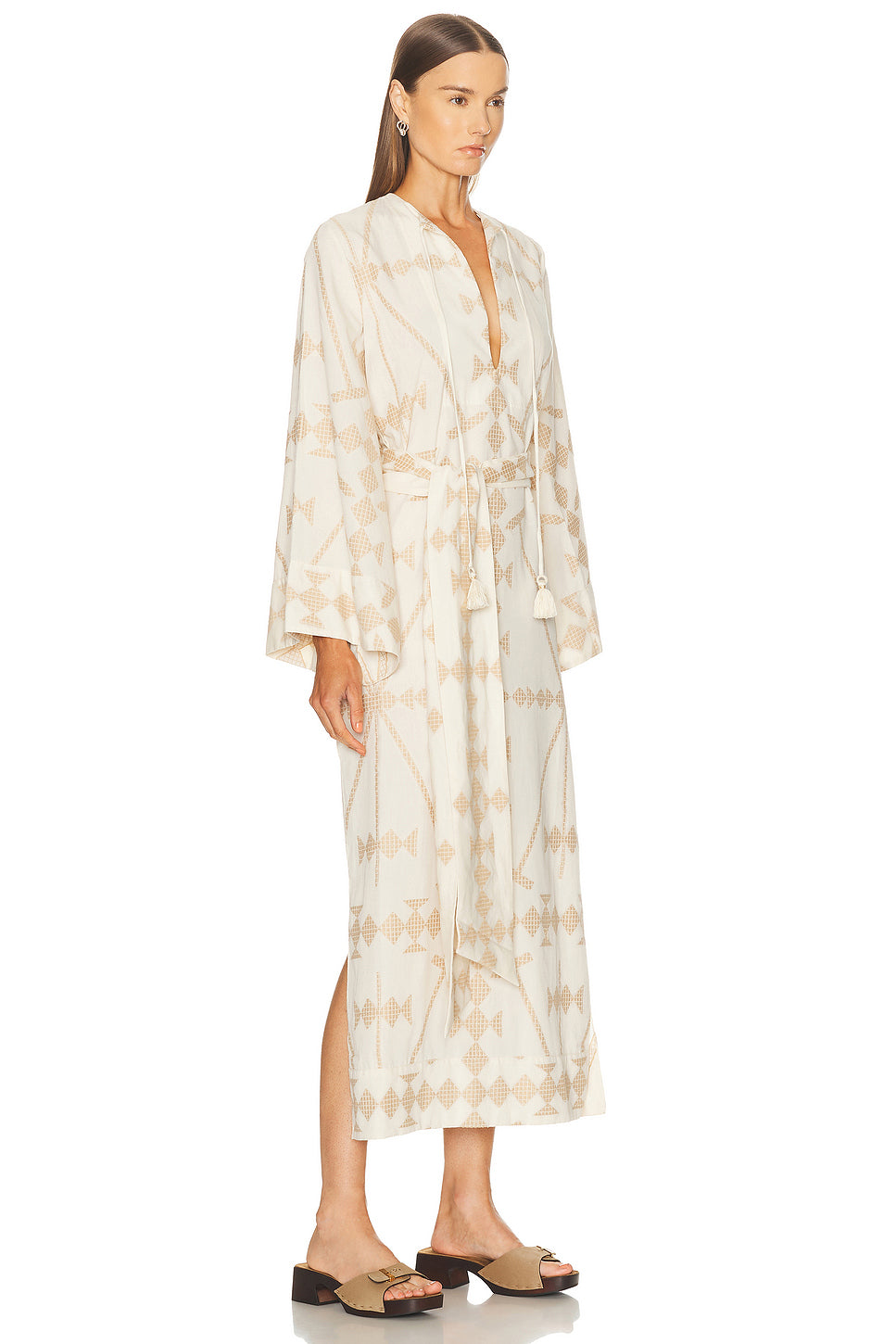 Embroidered Cotton Wild Savannah Tunic Dress