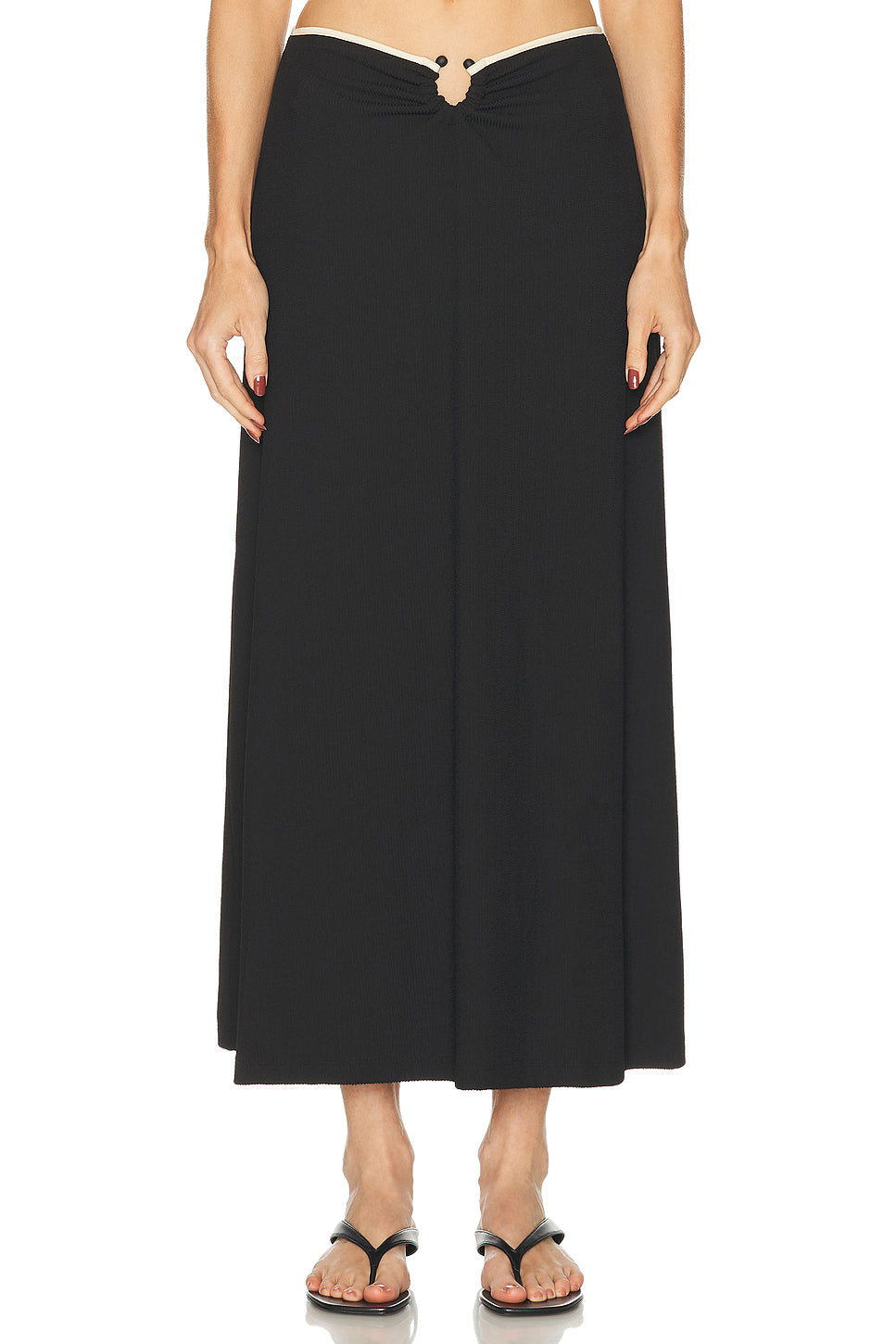 Crinkle Keel Midi Skirt