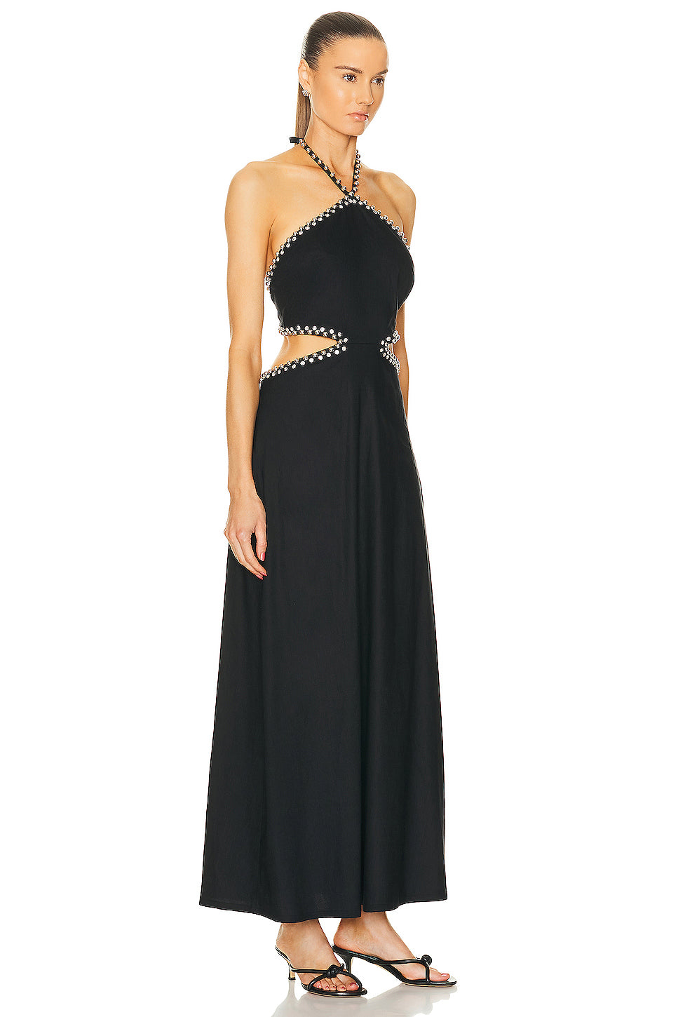 Bellina Halter Neck Cut Out Maxi Dress