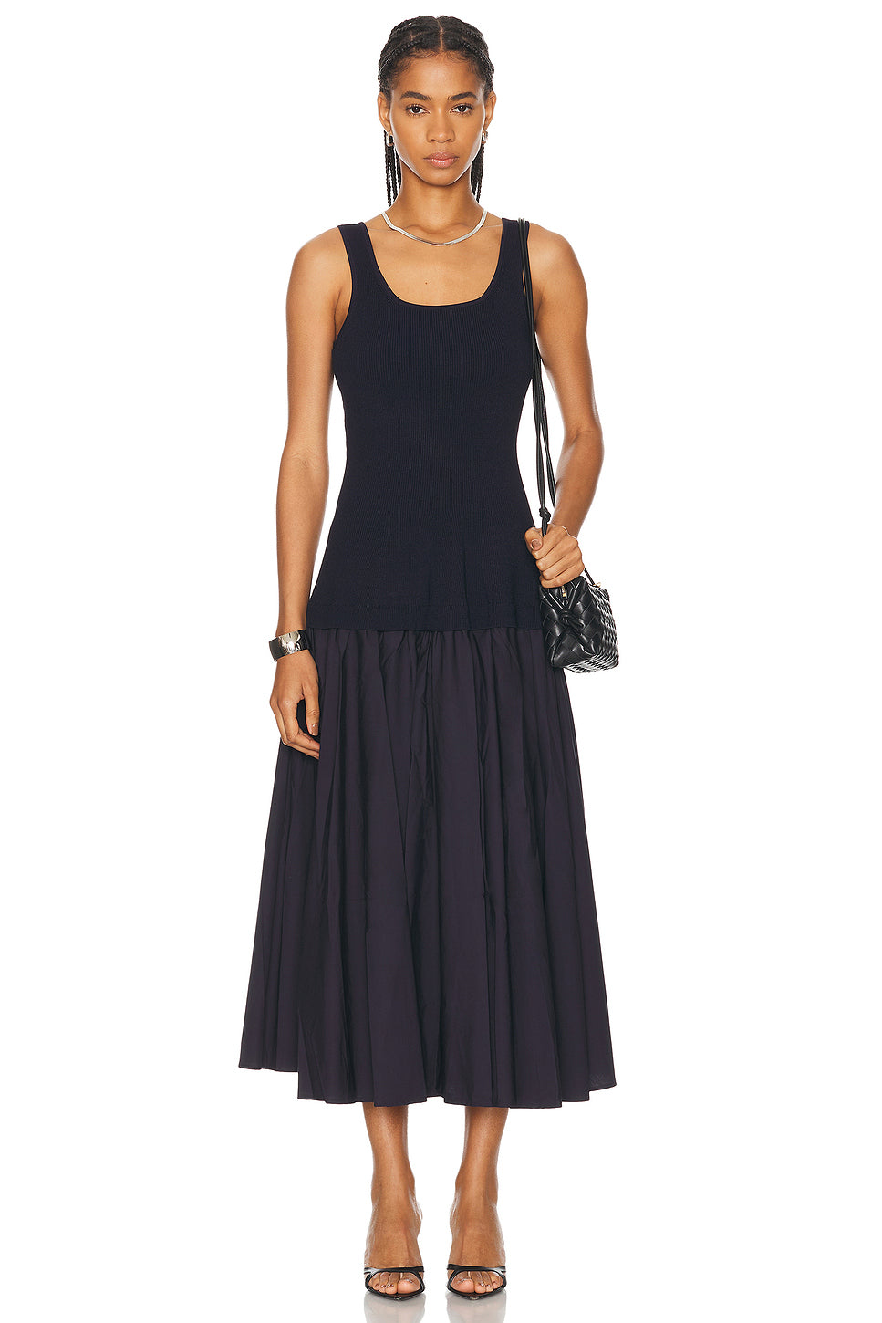 Silas Knit Bodice Midi Dress