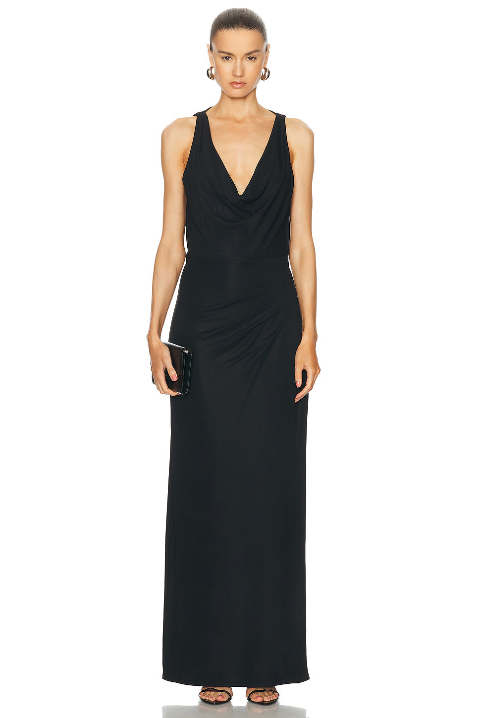 Kosme Deep V-Neck Gown