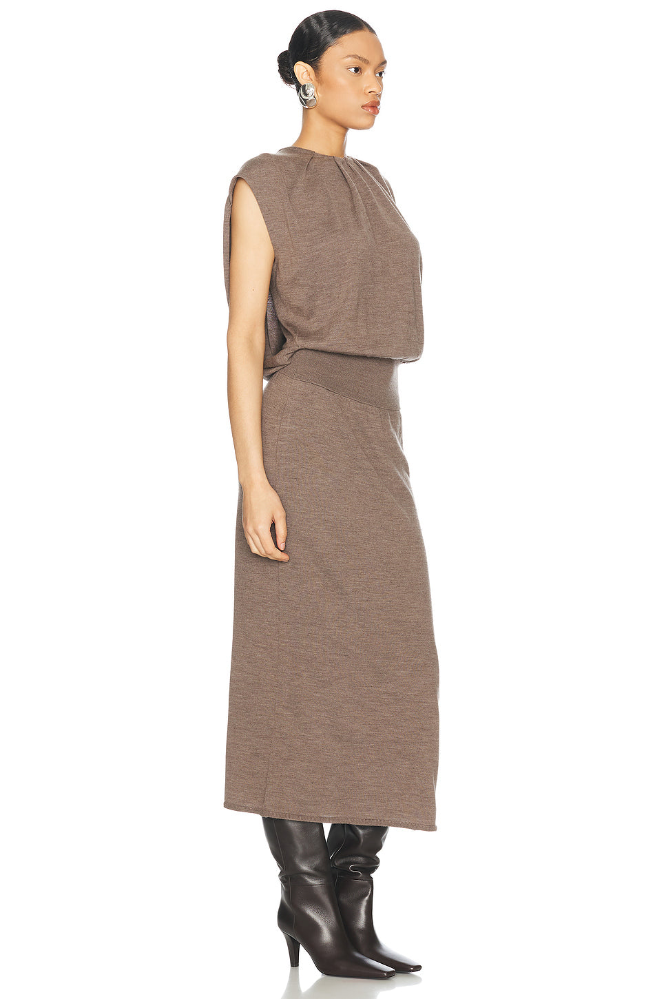 Xion Draped Cape Dress