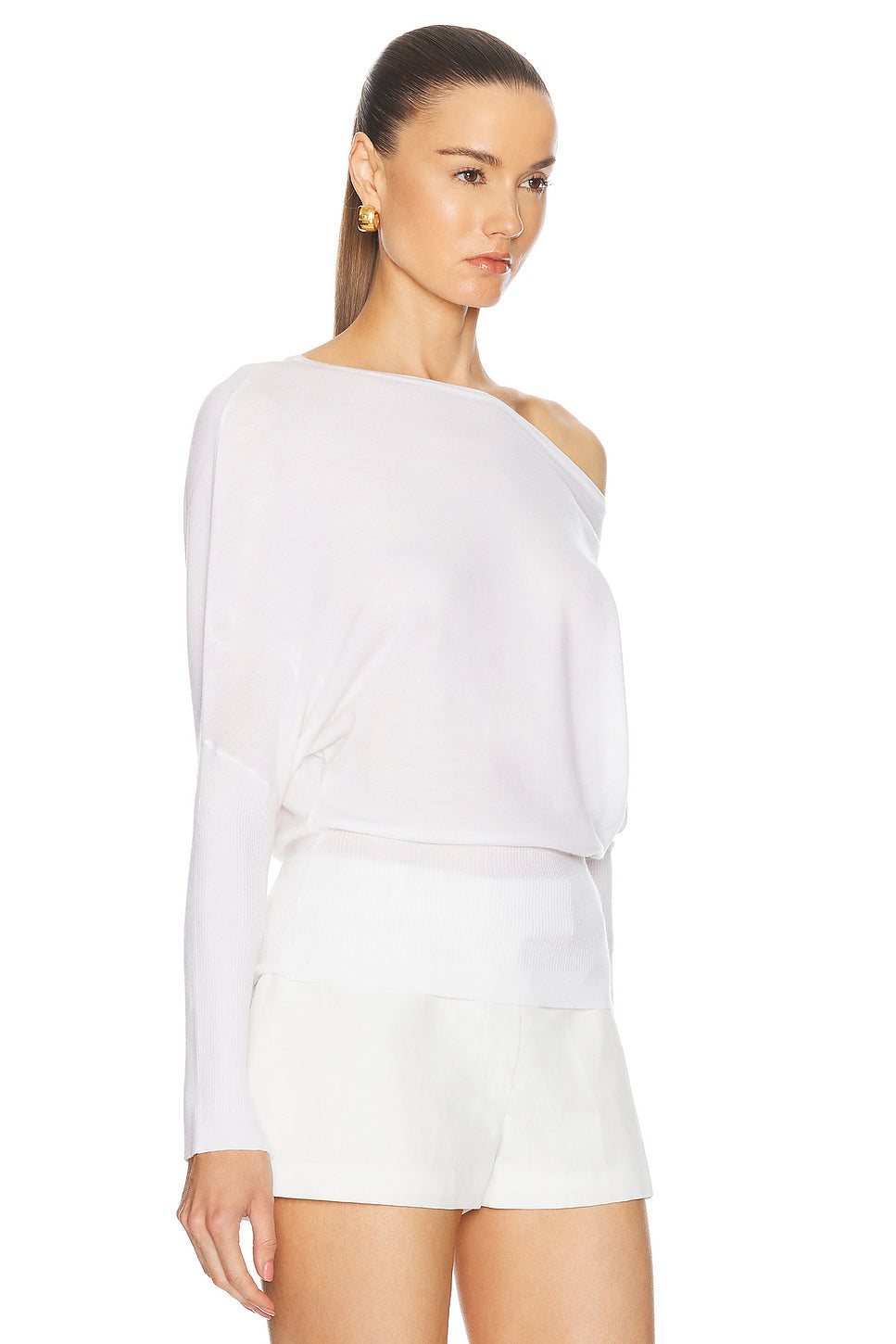 Lavina Draped Off Shoulder Sweater