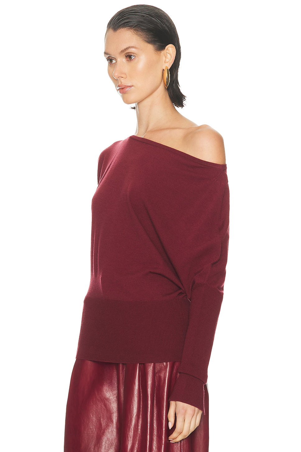 Lavina Draped Off Shoulder Sweater