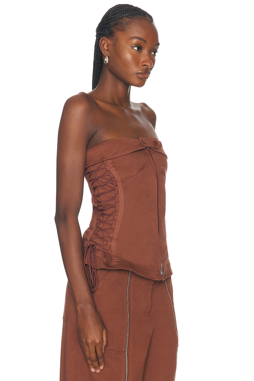 Sasha Zip Up Bustier Top