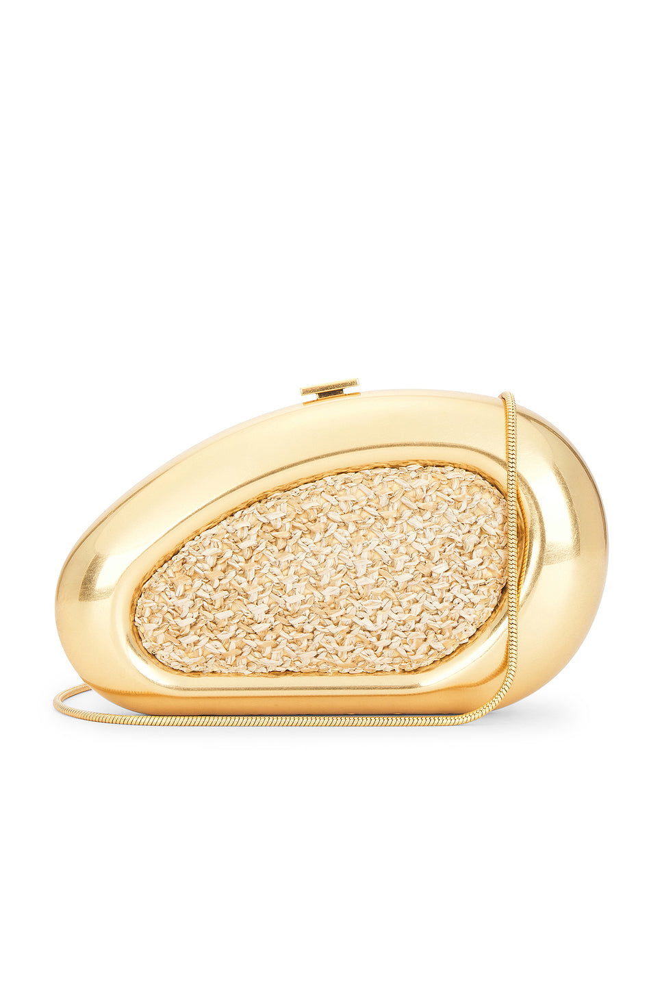 Luna Raffia Oval Clutch