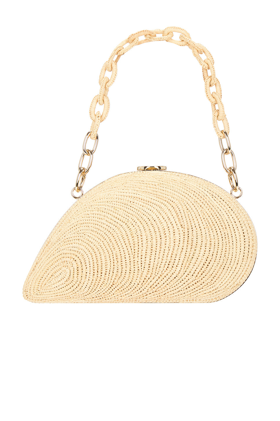 Bridget Raffia Oyster Shell Clutch
