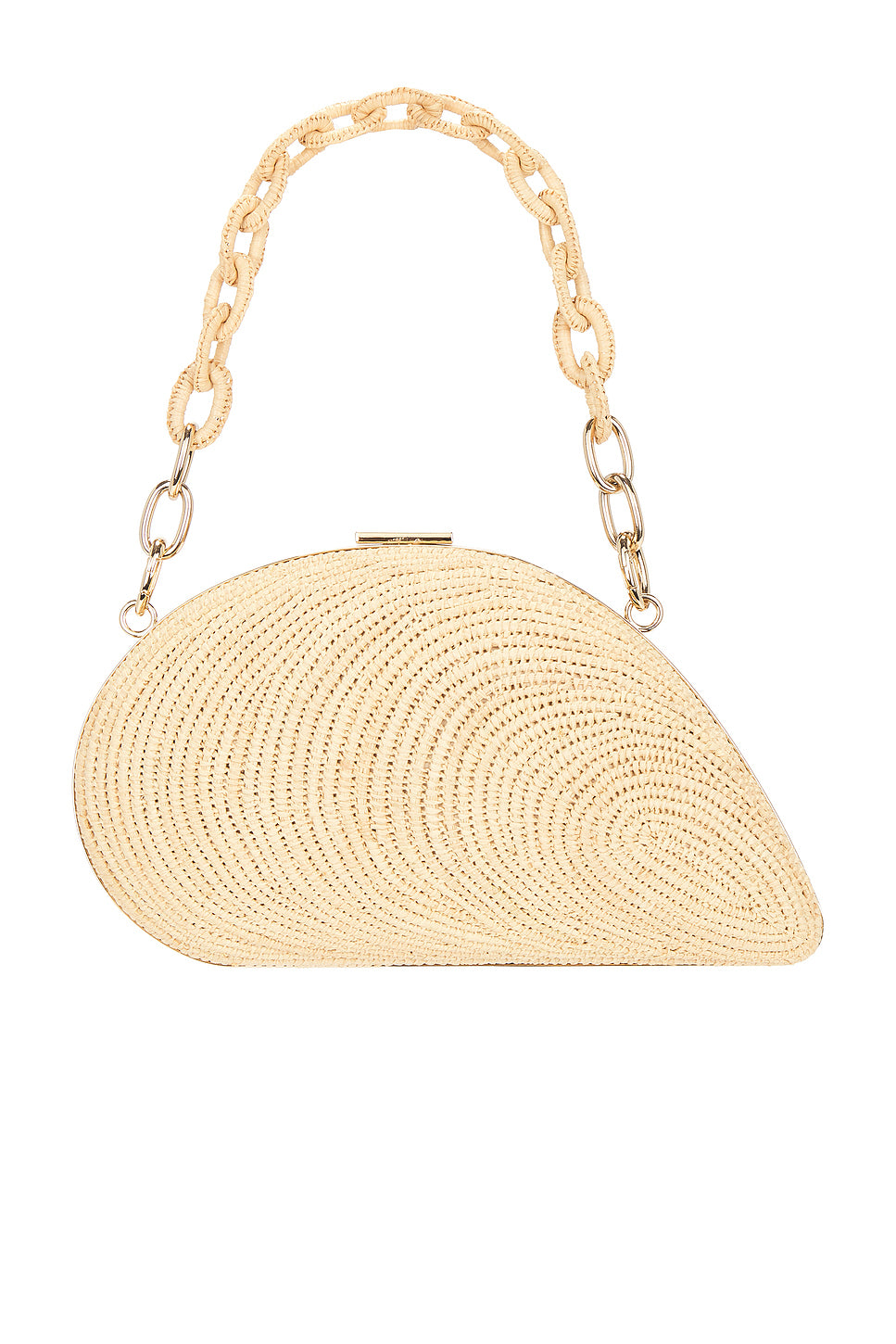 Bridget Raffia Oyster Shell Clutch