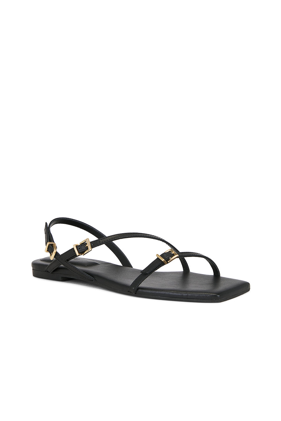Carey Leather Strappy Flat Sandal