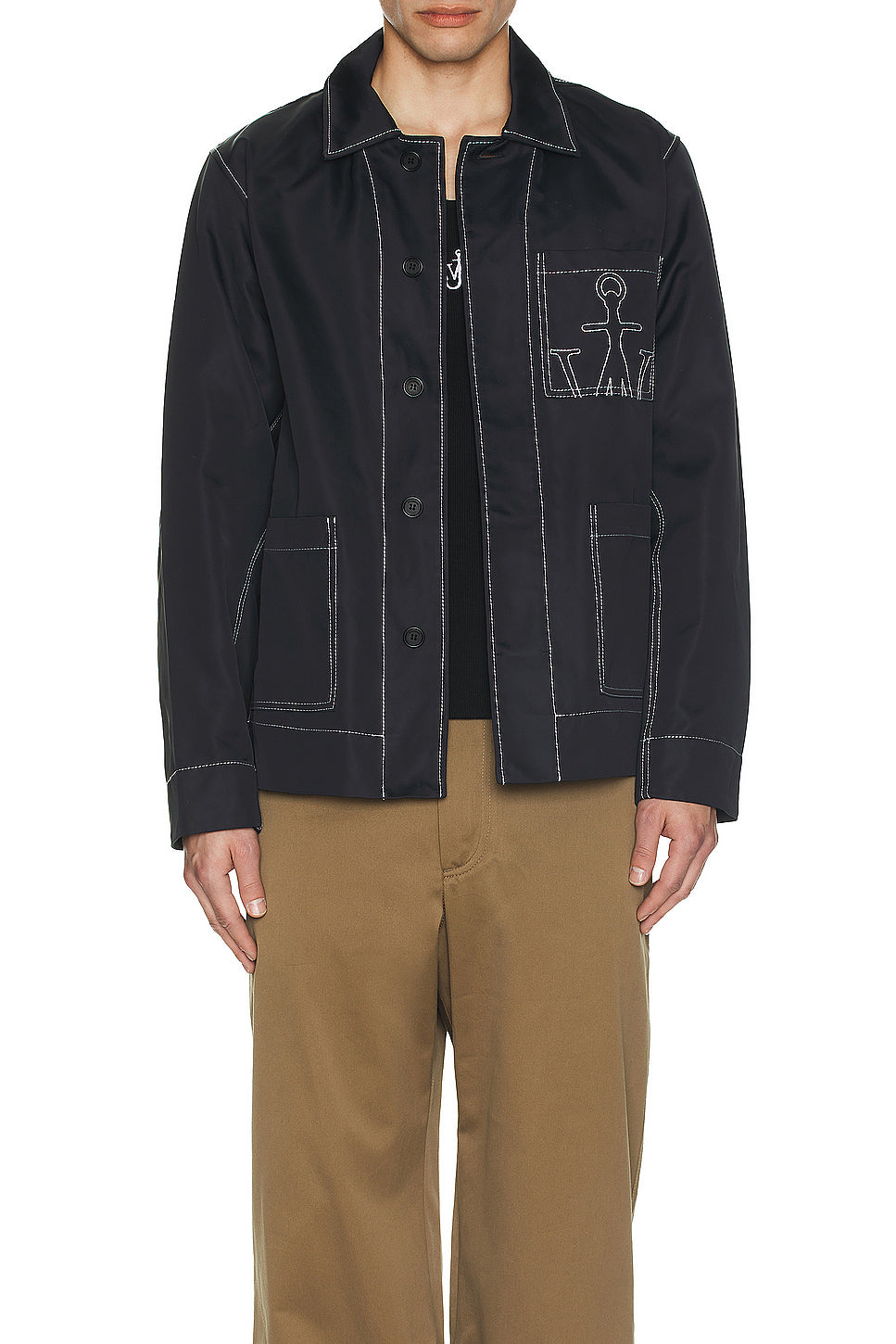 Contrast Seam Workwear Jacket