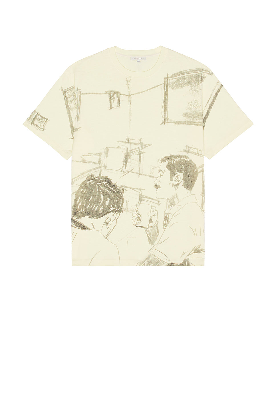 Cafe Scene Allover Print Tee