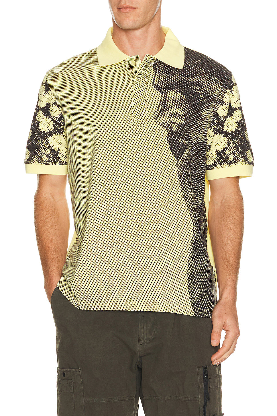 Man With Daisies Short Sleeve Polo