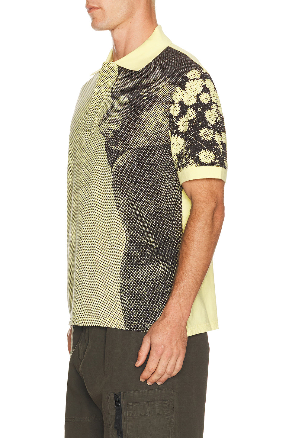 Man With Daisies Short Sleeve Polo