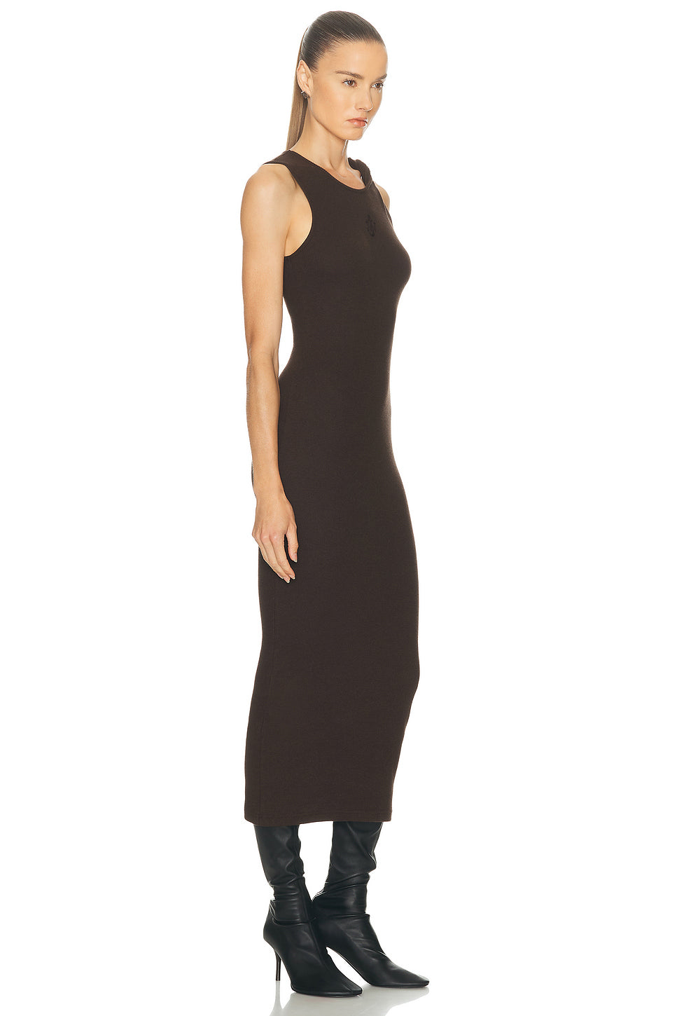Anchor Embroidery Twisted Strap Dress