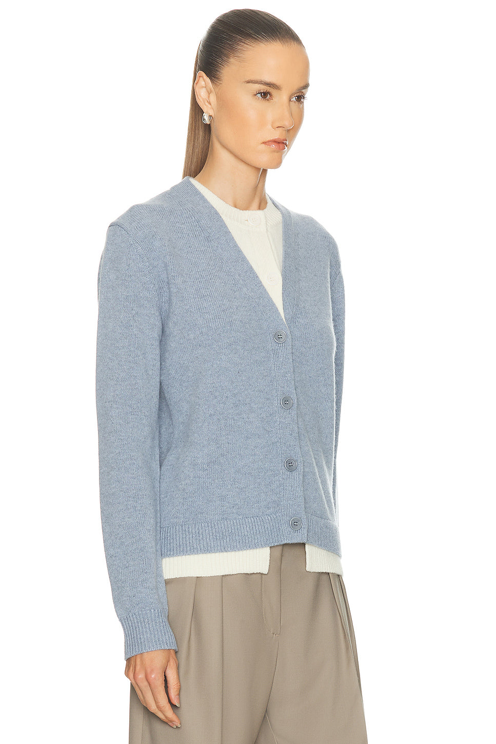 Contrast Layered Cardigan