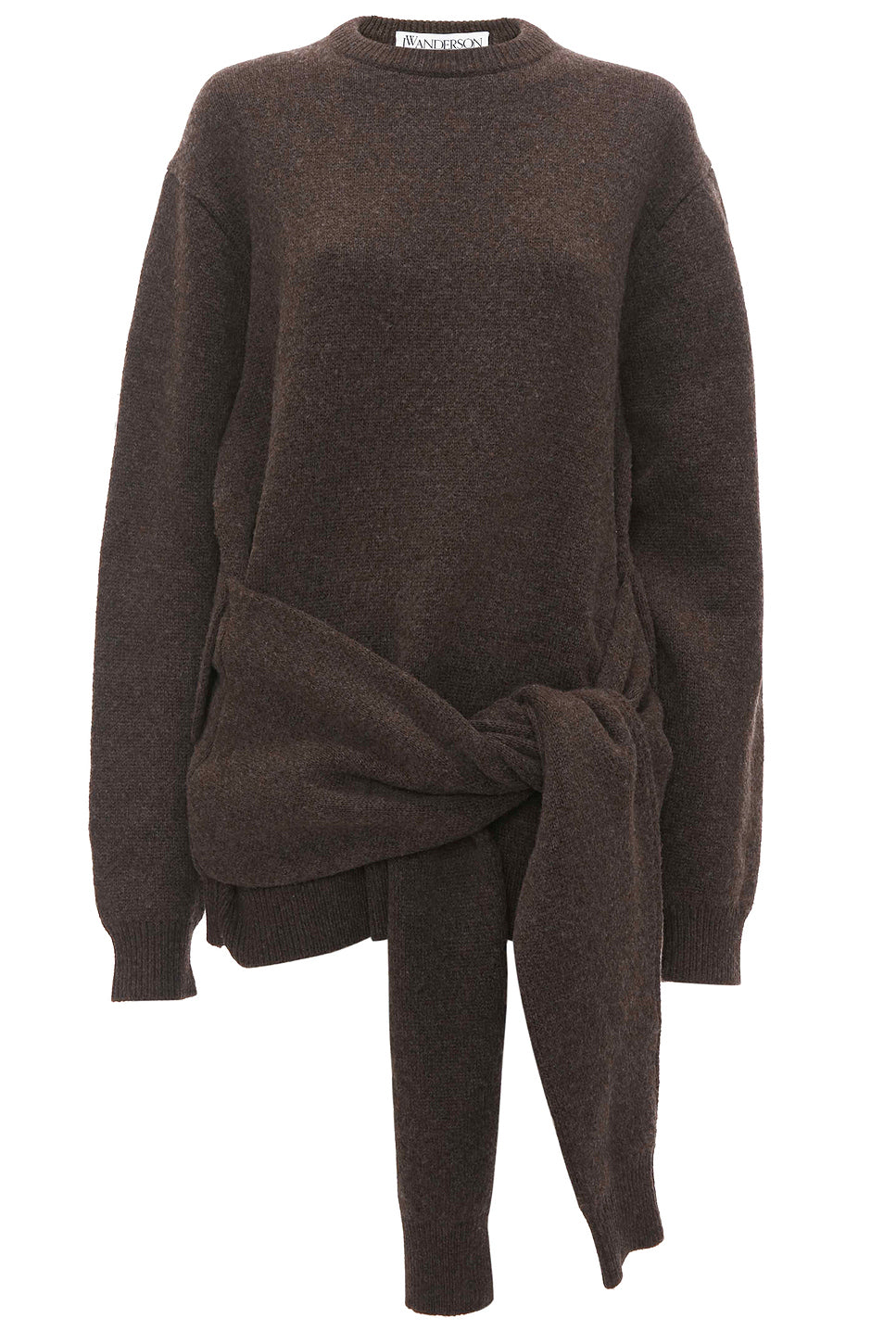 Draped Tie Front Sweater