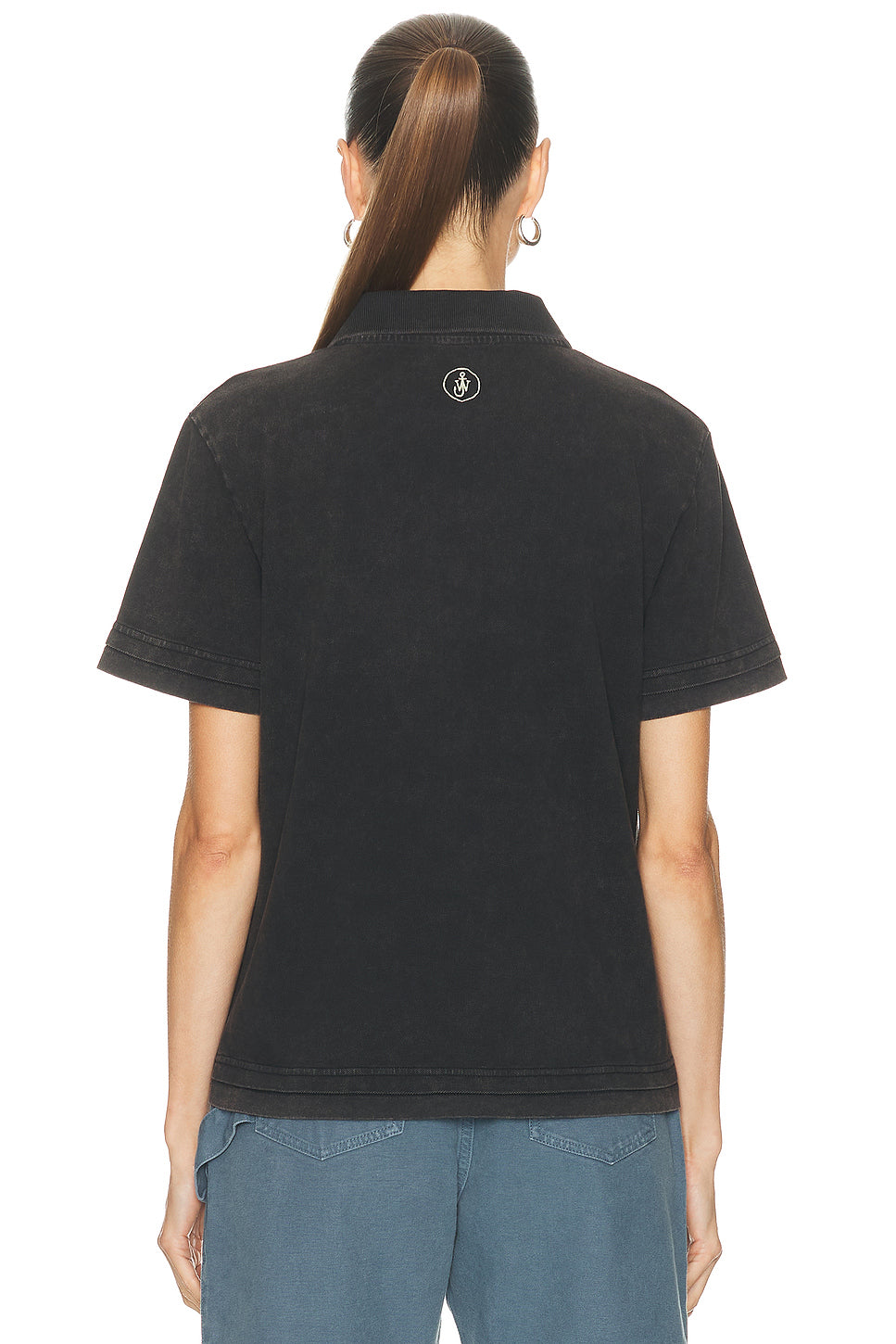 Layered Short Sleeve Polo Top