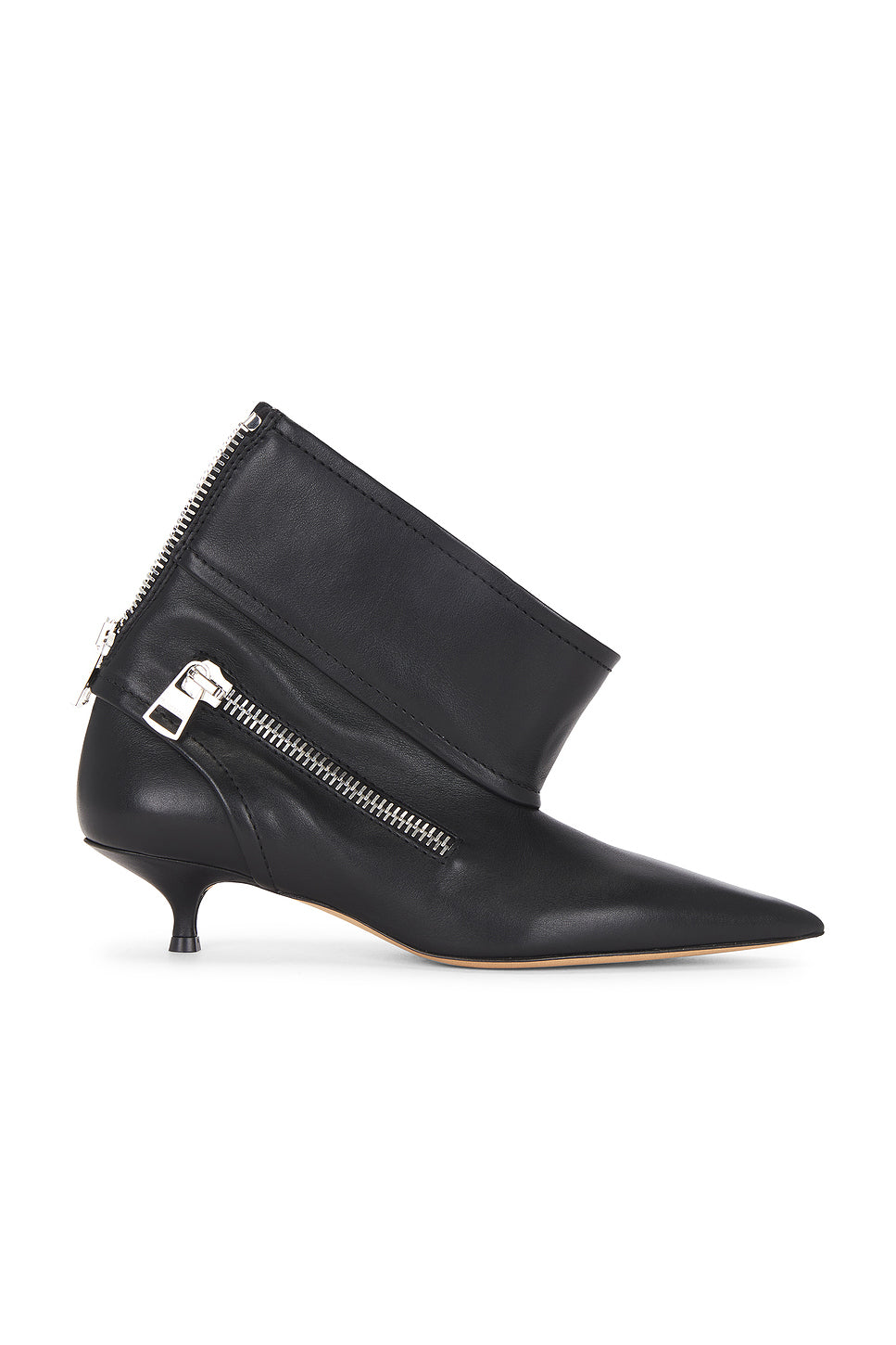 Biker Kitten Heel Boot Black