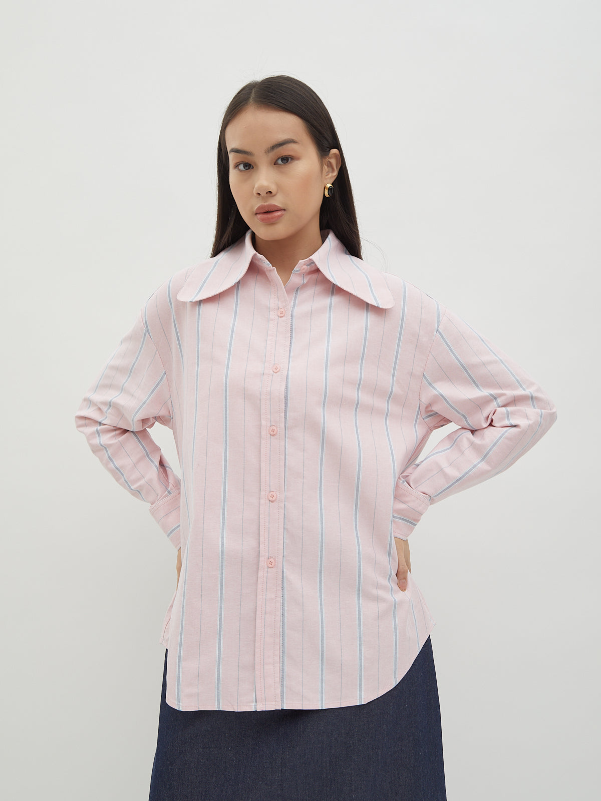 Jemima Curved Collar Shirt - Velvet at Bobo