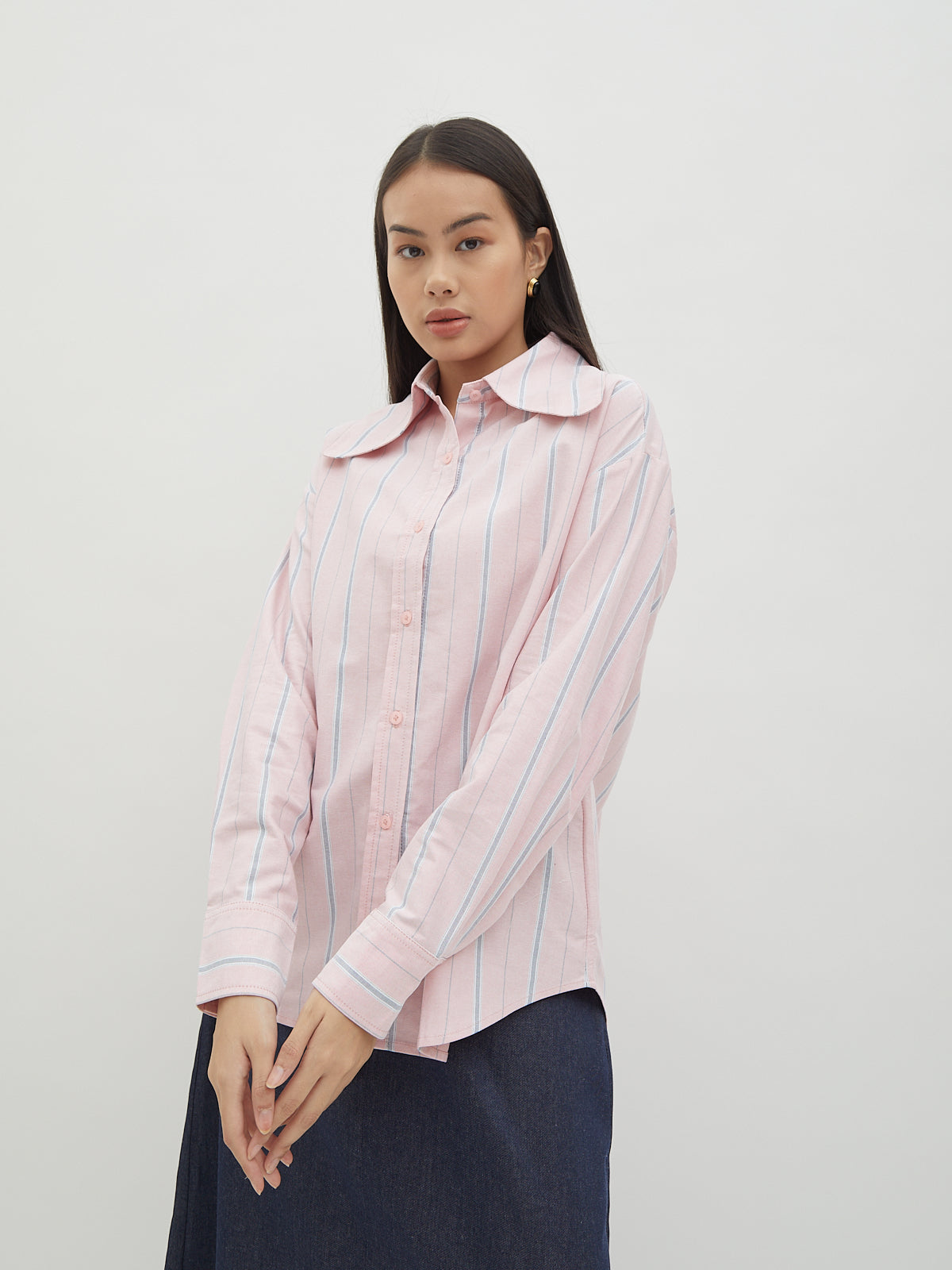 Jemima Curved Collar Shirt - Velvet at Bobo