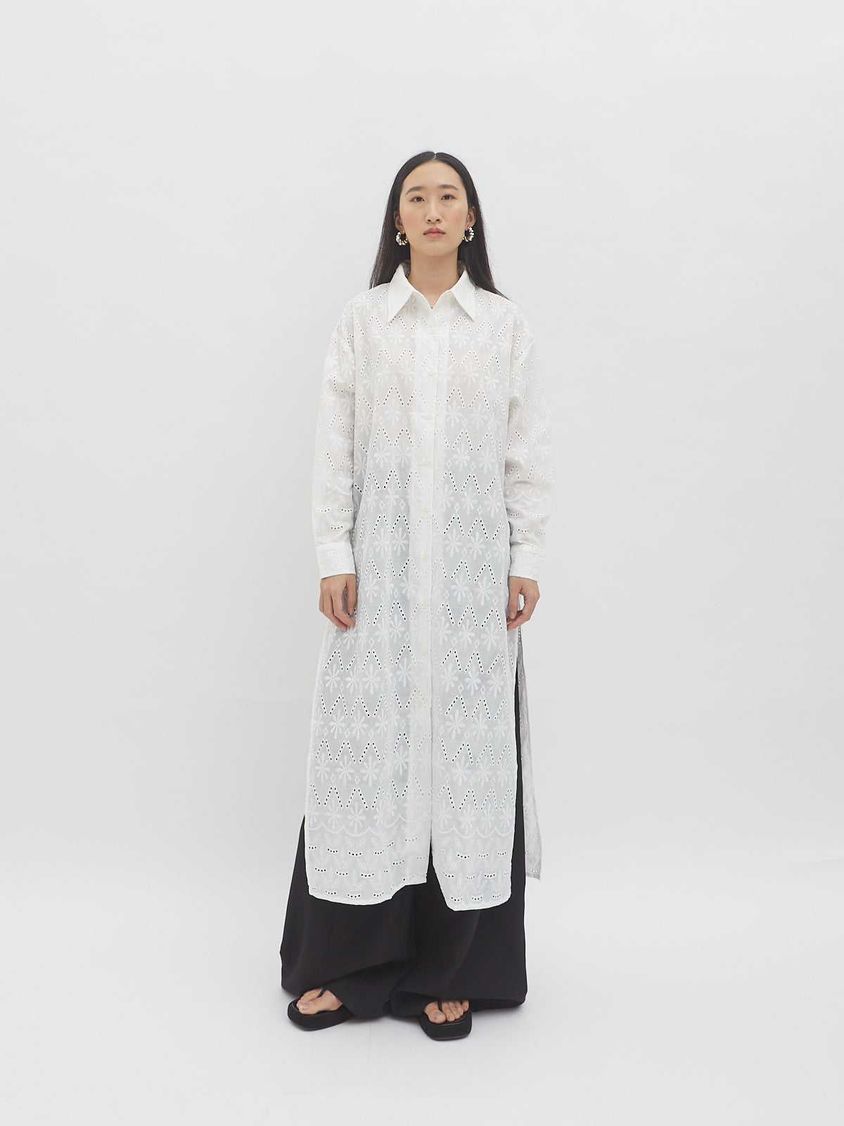 Zakia Embroidery Shirt Dress