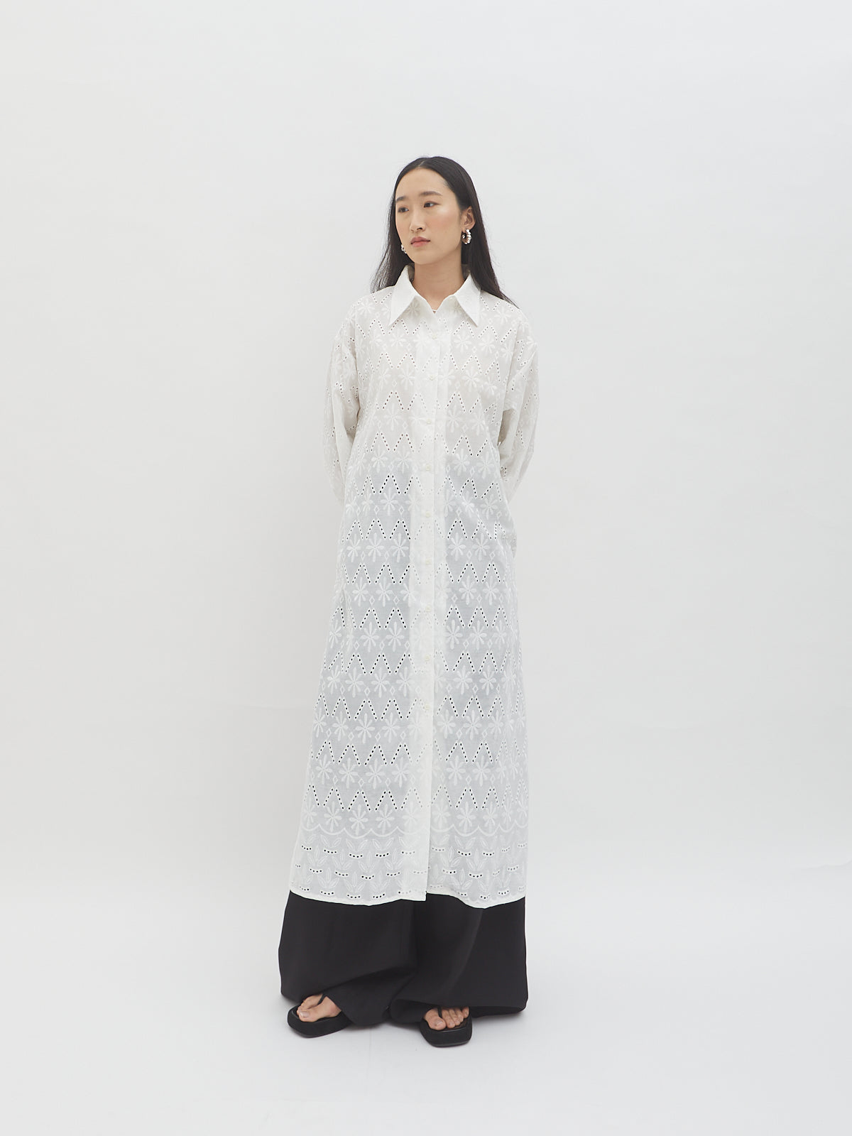 Zakia Embroidery Shirt Dress