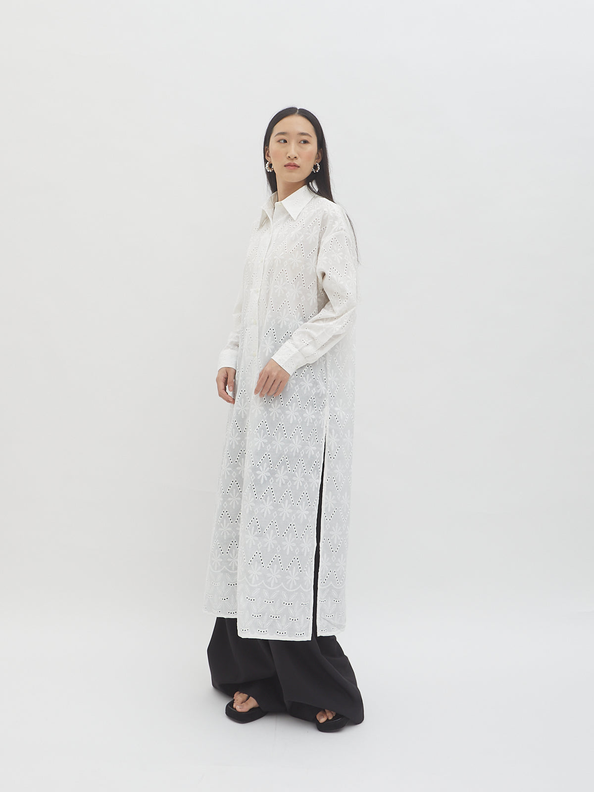 Zakia Embroidery Shirt Dress