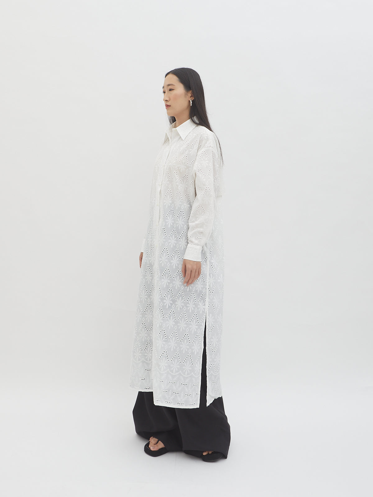 Zakia Embroidery Shirt Dress