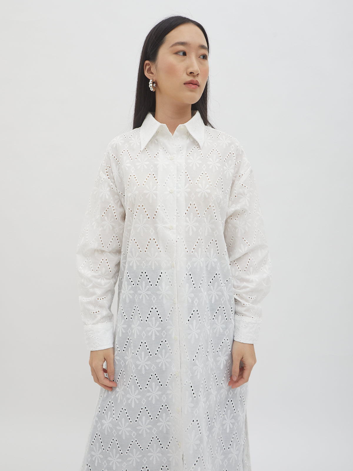 Zakia Embroidery Shirt Dress