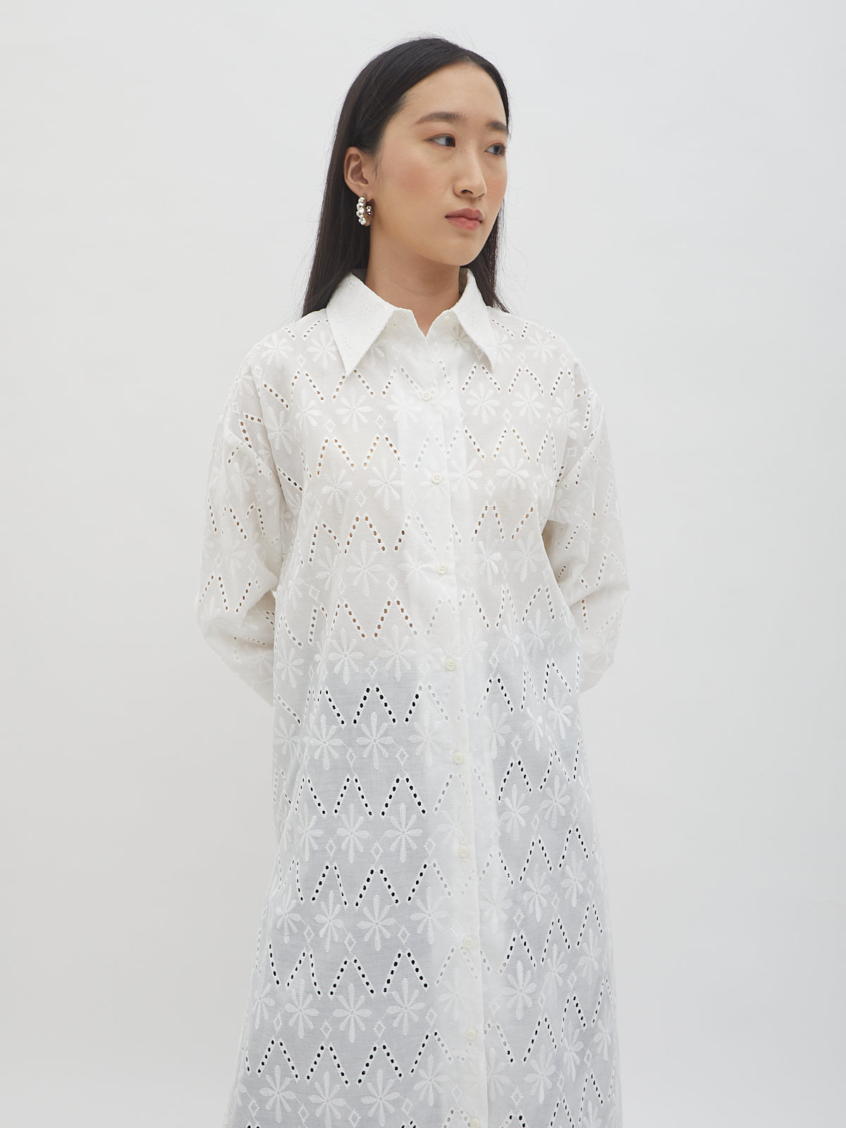 Zakia Embroidery Shirt Dress