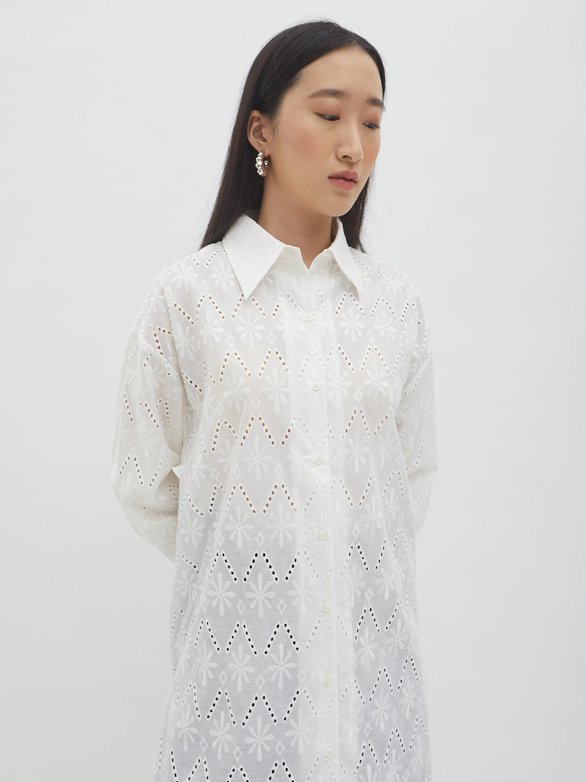 Zakia Embroidery Shirt Dress