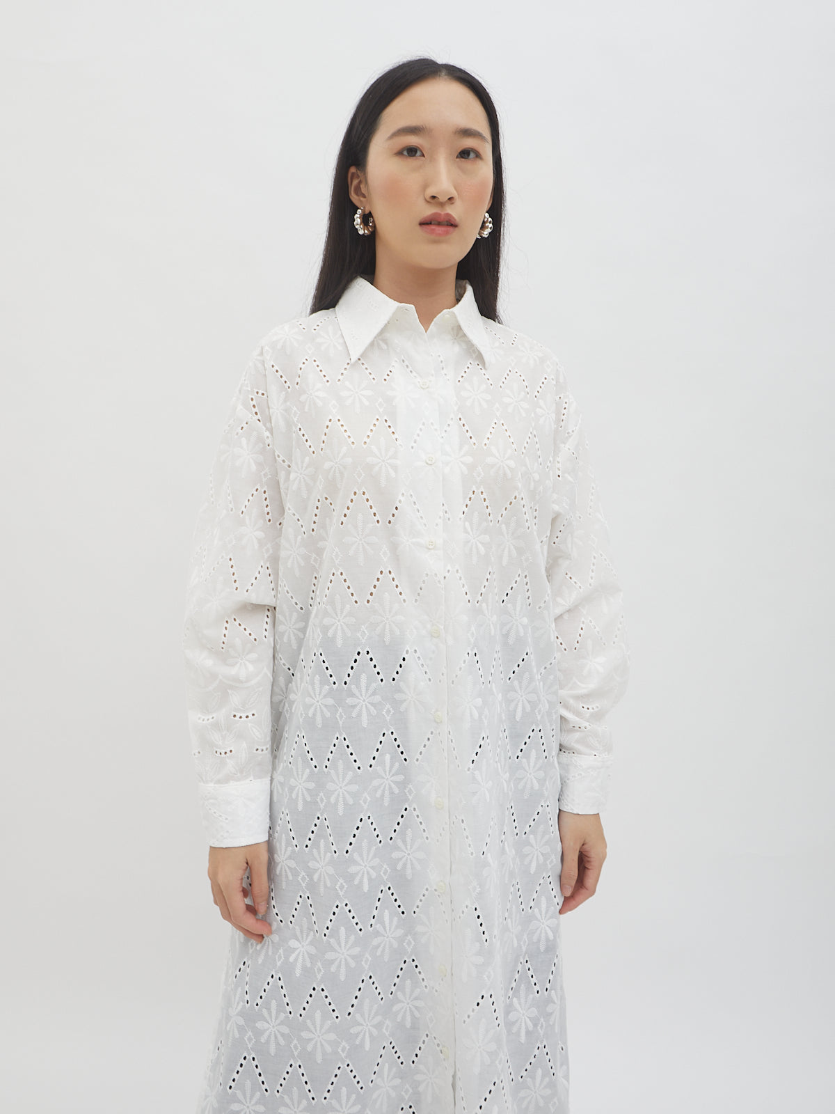 Zakia Embroidery Shirt Dress