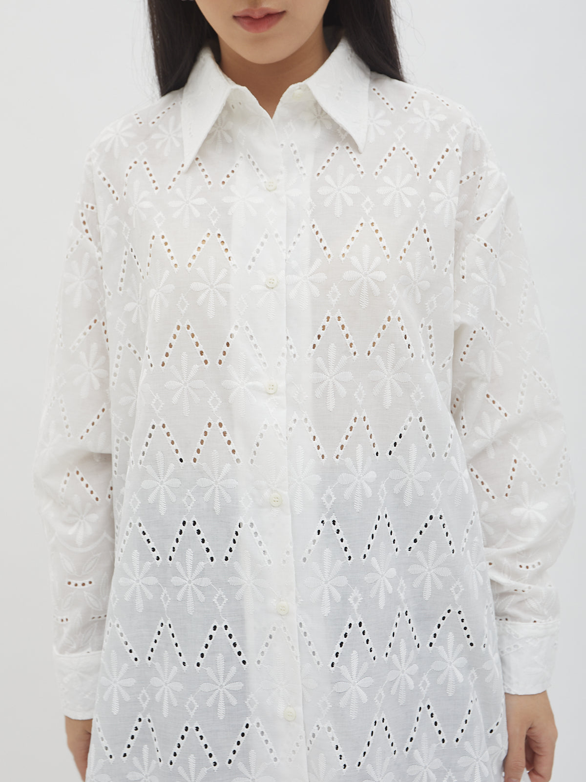 Zakia Embroidery Shirt Dress