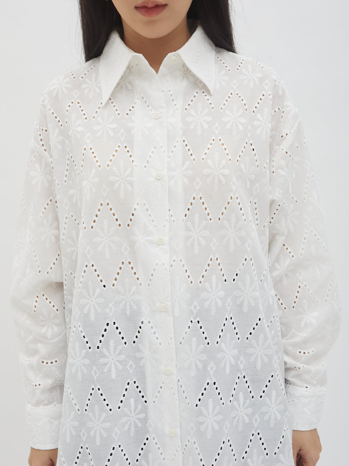 Zakia Embroidery Shirt Dress