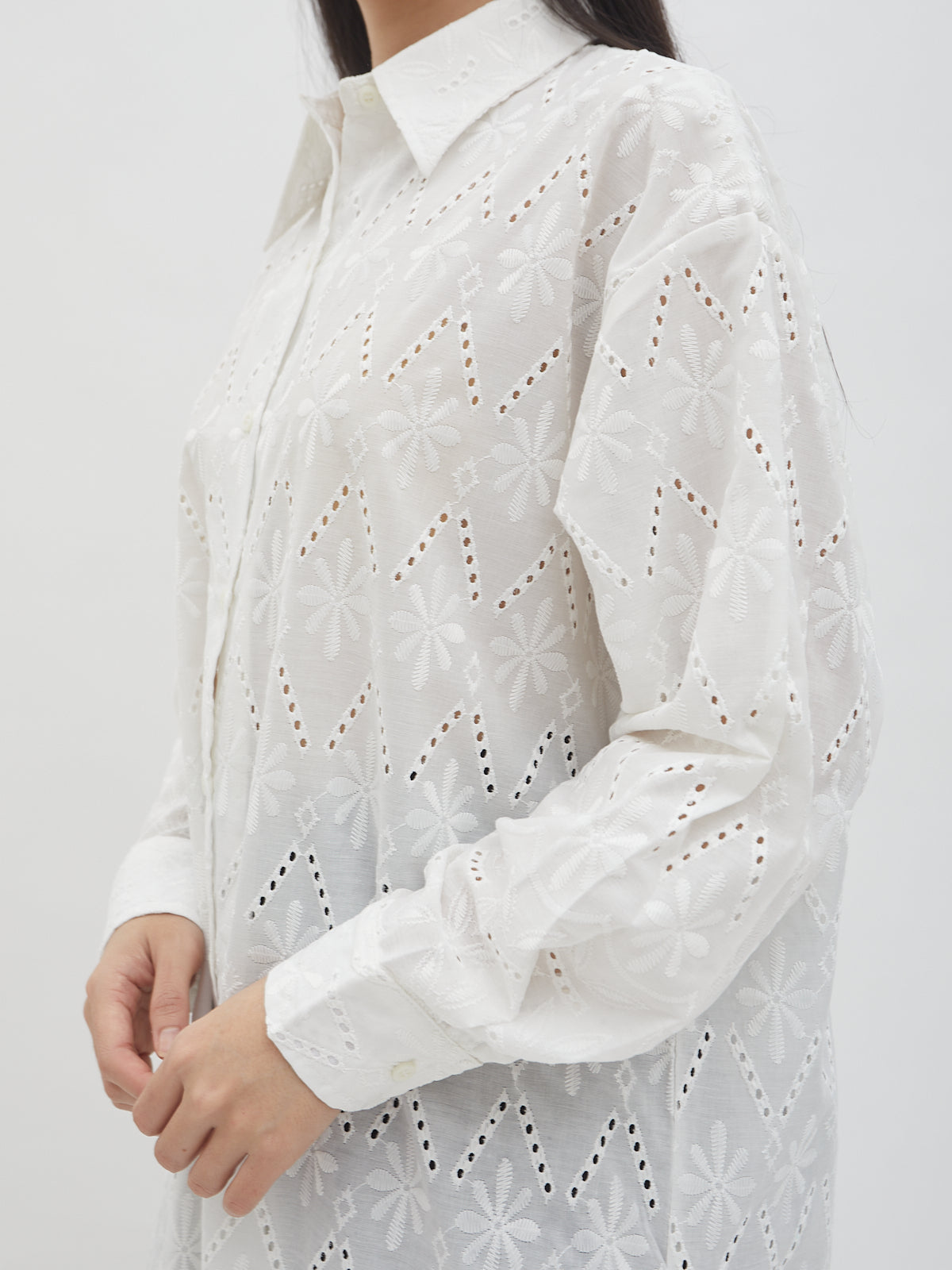 Zakia Embroidery Shirt Dress