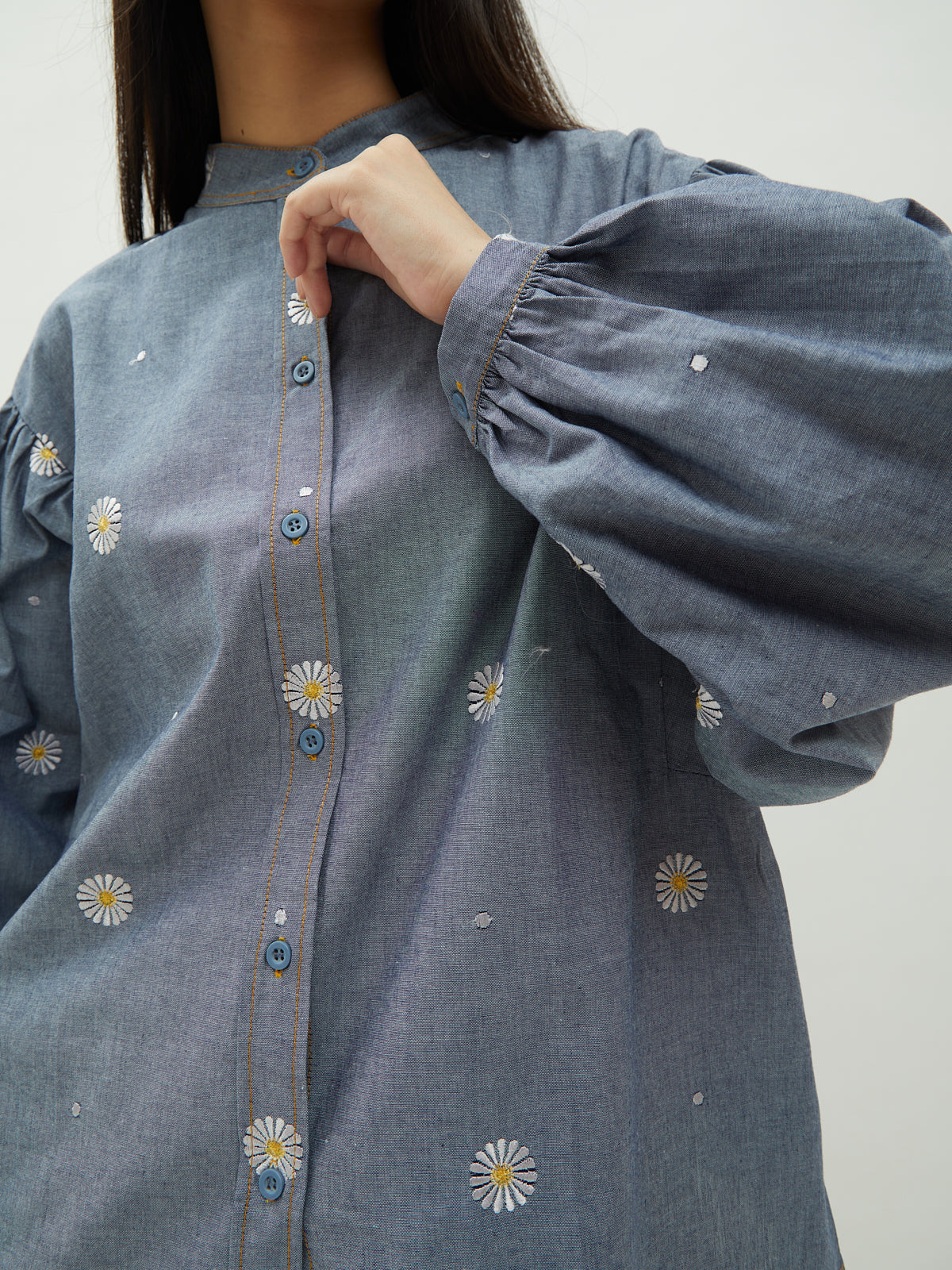 Monita Puffy Denim Shirt