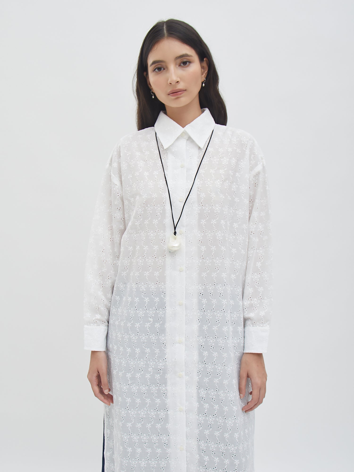 Zakia Embroidery Shirt Dress