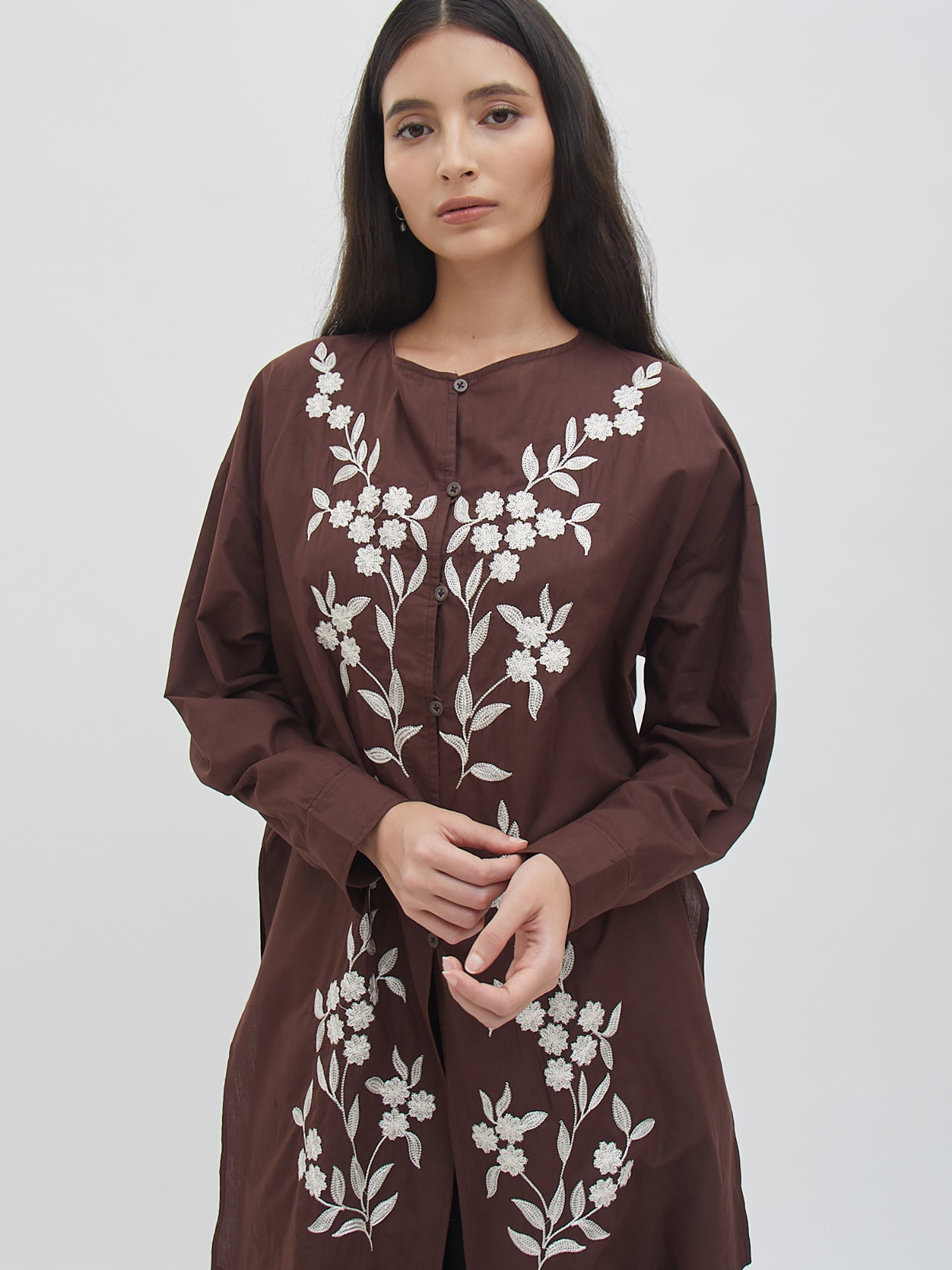 Savoy Shirt - Brown - Velvet at Bobo