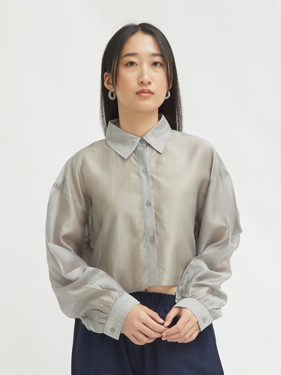 Gista Cropped Sheer Shirt