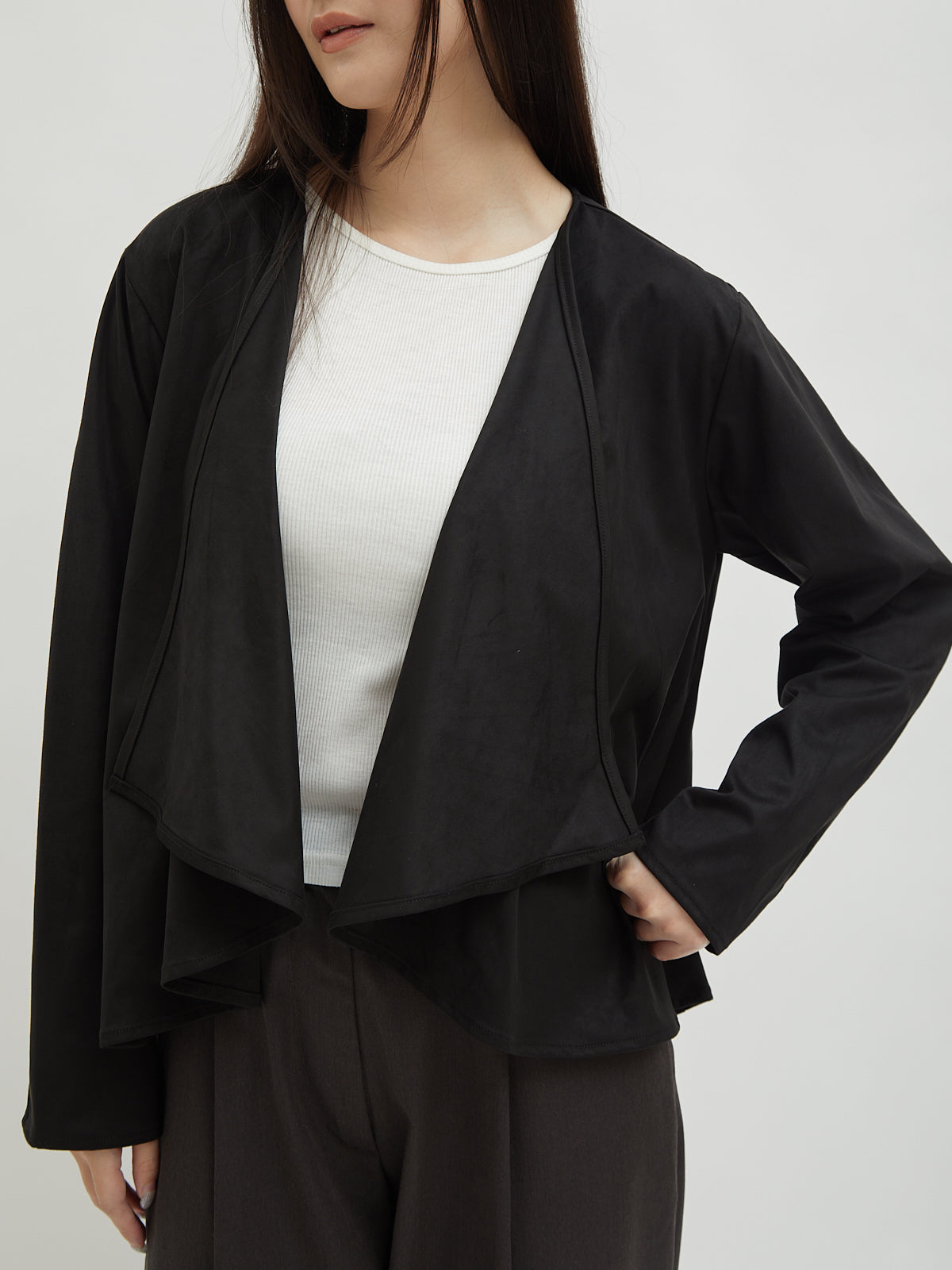 Mahya Suede Cardigan