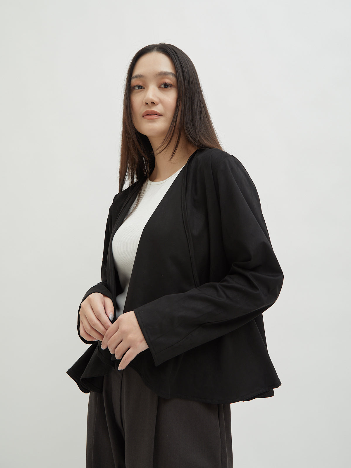 Mahya Suede Cardigan