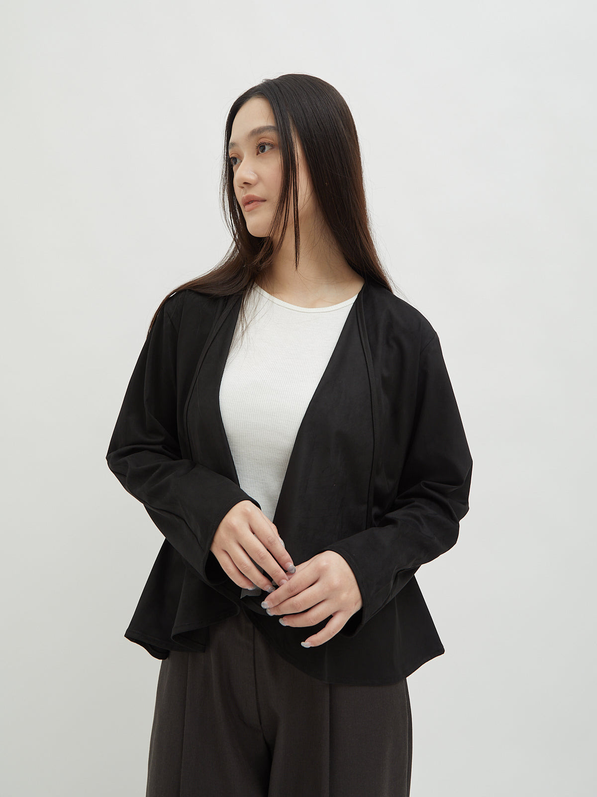 Mahya Suede Cardigan