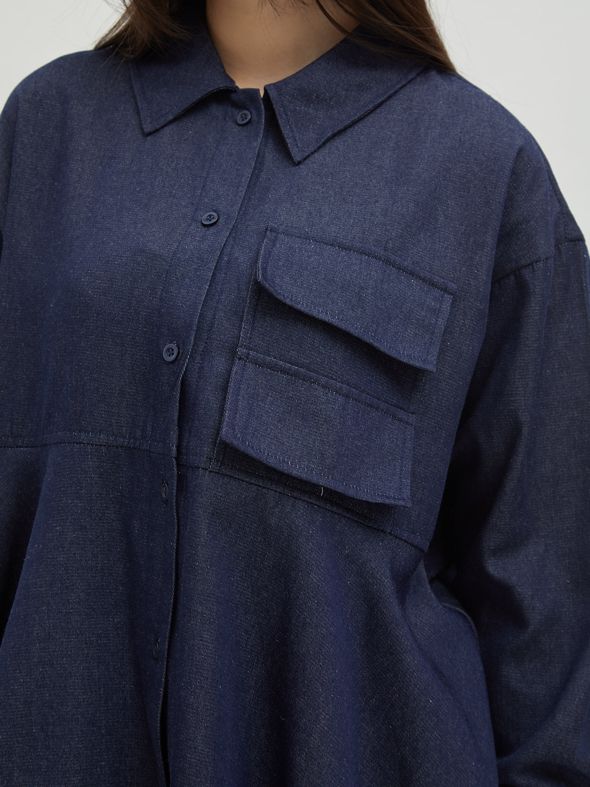 Sassi Denim Flared Shirt